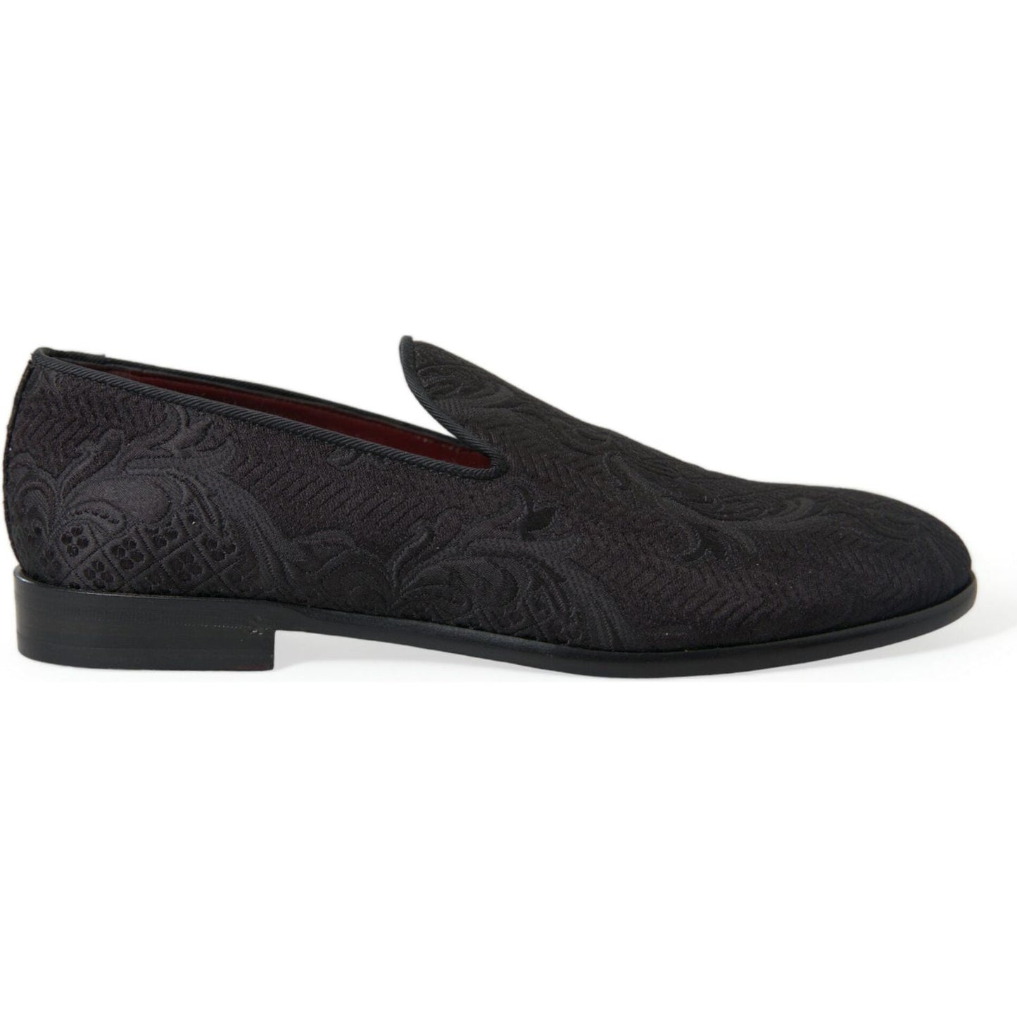 Dolce & Gabbana Elegant Black Brocade Dress Loafers Dolce & Gabbana