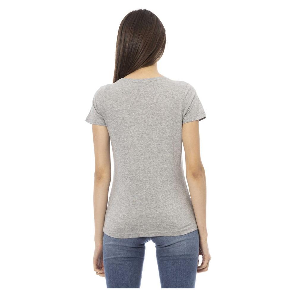 Trussardi Action Gray Cotton Women's Top Trussardi Action