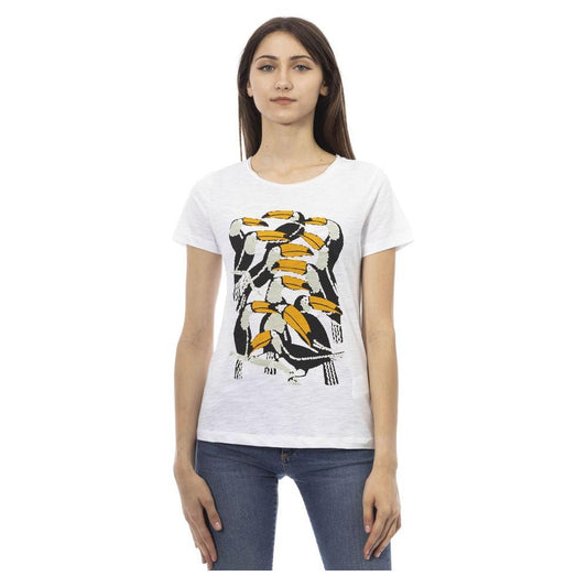 Trussardi Action White Cotton Women T-Shirt Trussardi Action