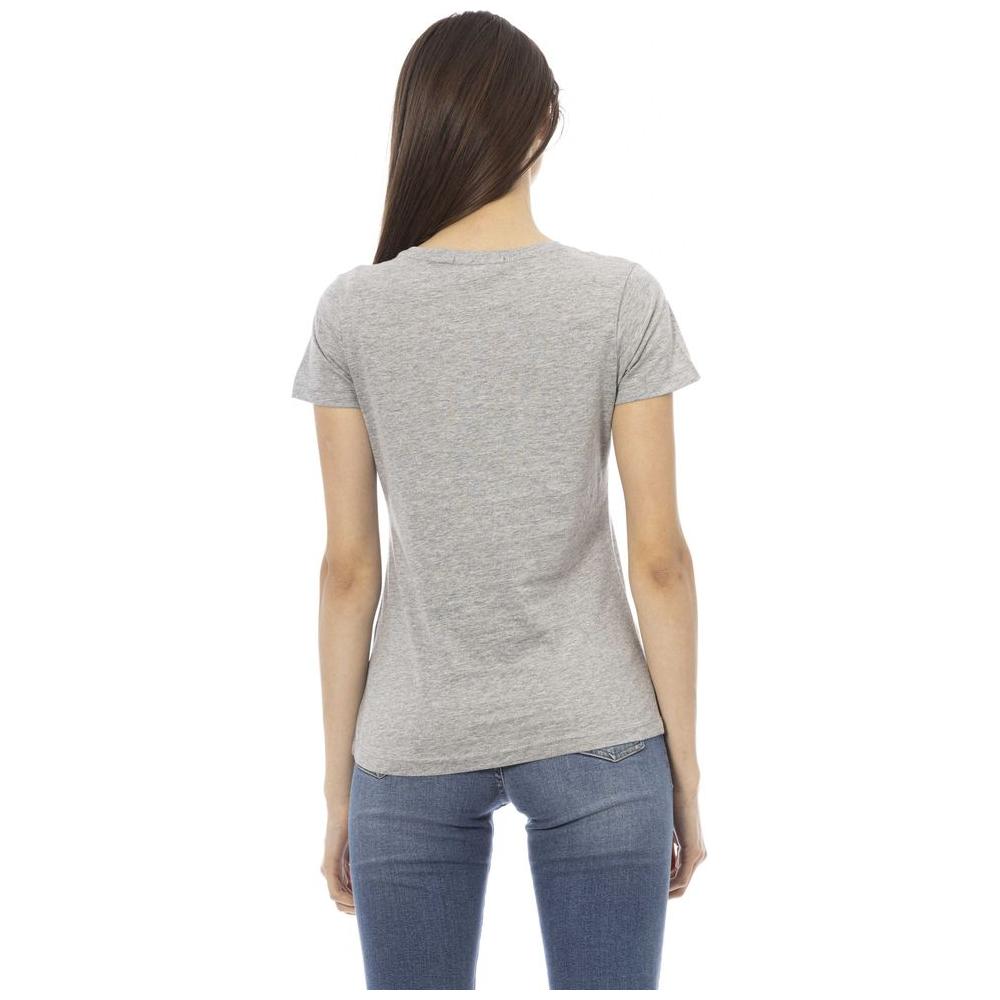 Trussardi Action Gray Cotton Women T-Shirt Trussardi Action