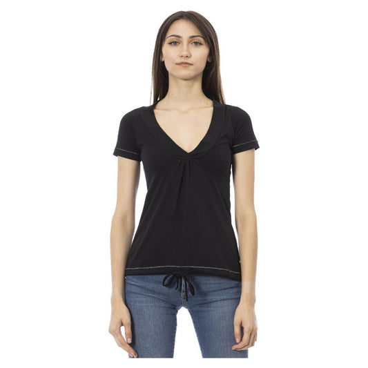 Trussardi Action Black Cotton Women T-Shirt Trussardi Action