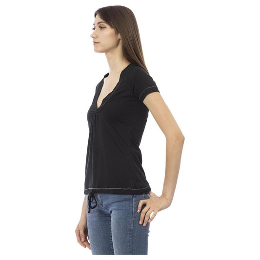 Trussardi Action Black Cotton Women Top Trussardi Action