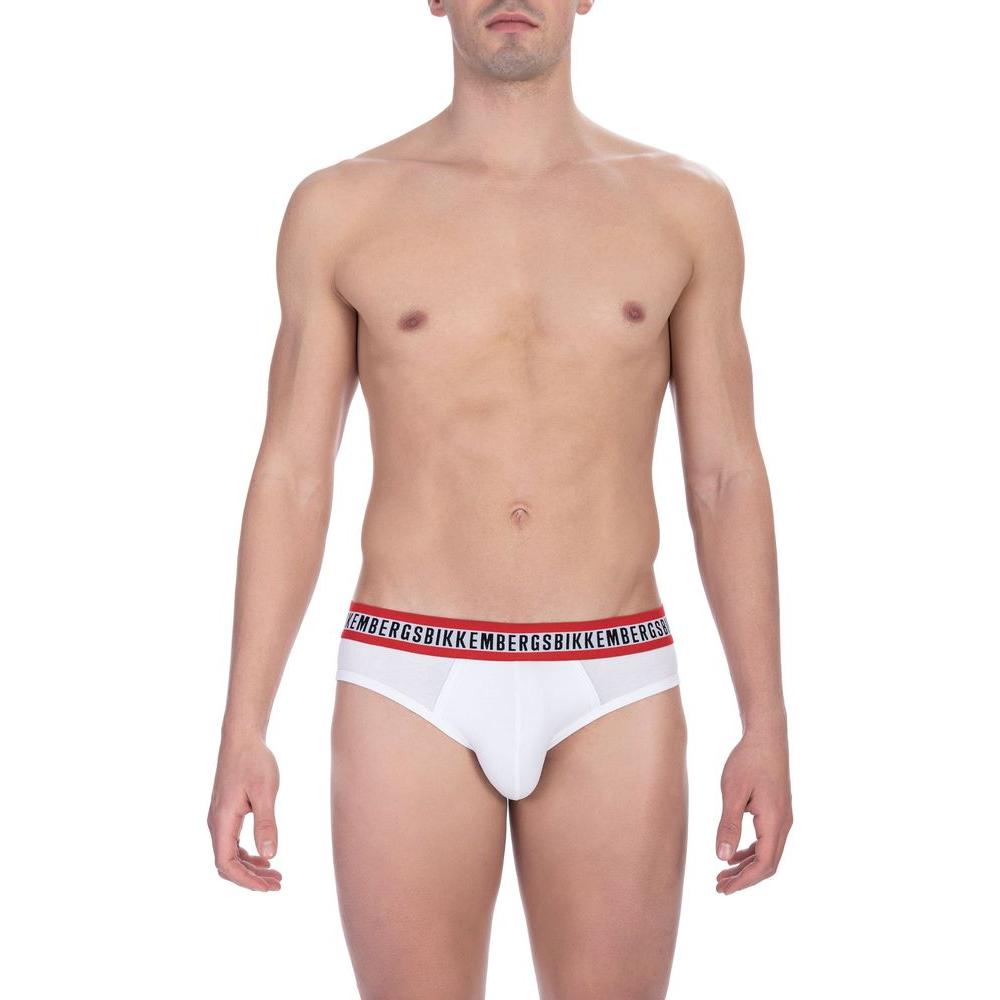 Bikkembergs White Cotton Men Brief Bikkembergs