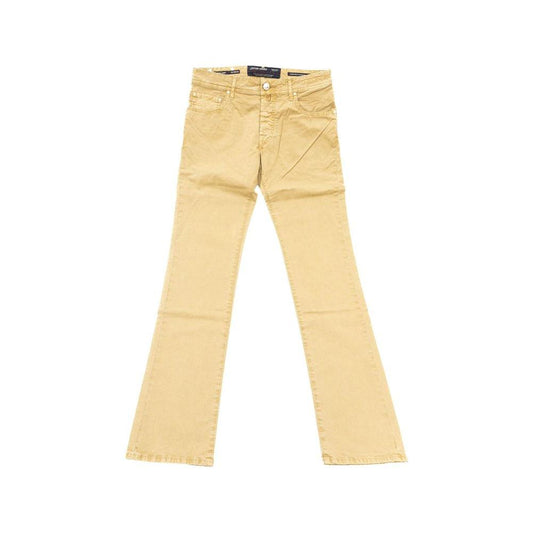 Jacob Cohen Beige Cotton Men Jeans Jacob Cohen