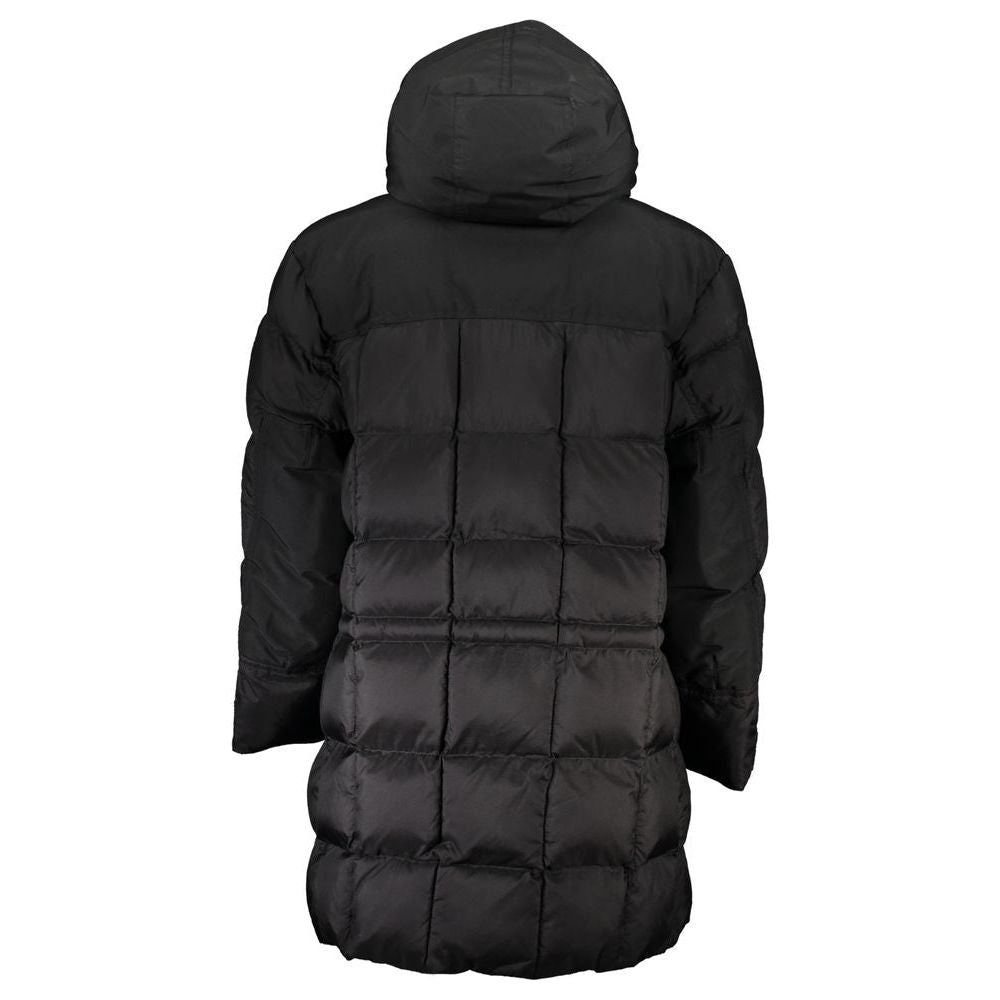 Hugo Boss Sleek Hooded Black Polyamide Jacket Hugo Boss