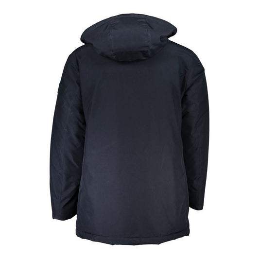 Hugo Boss Sleek Blue Long-Sleeve Jacket with Hood Hugo Boss