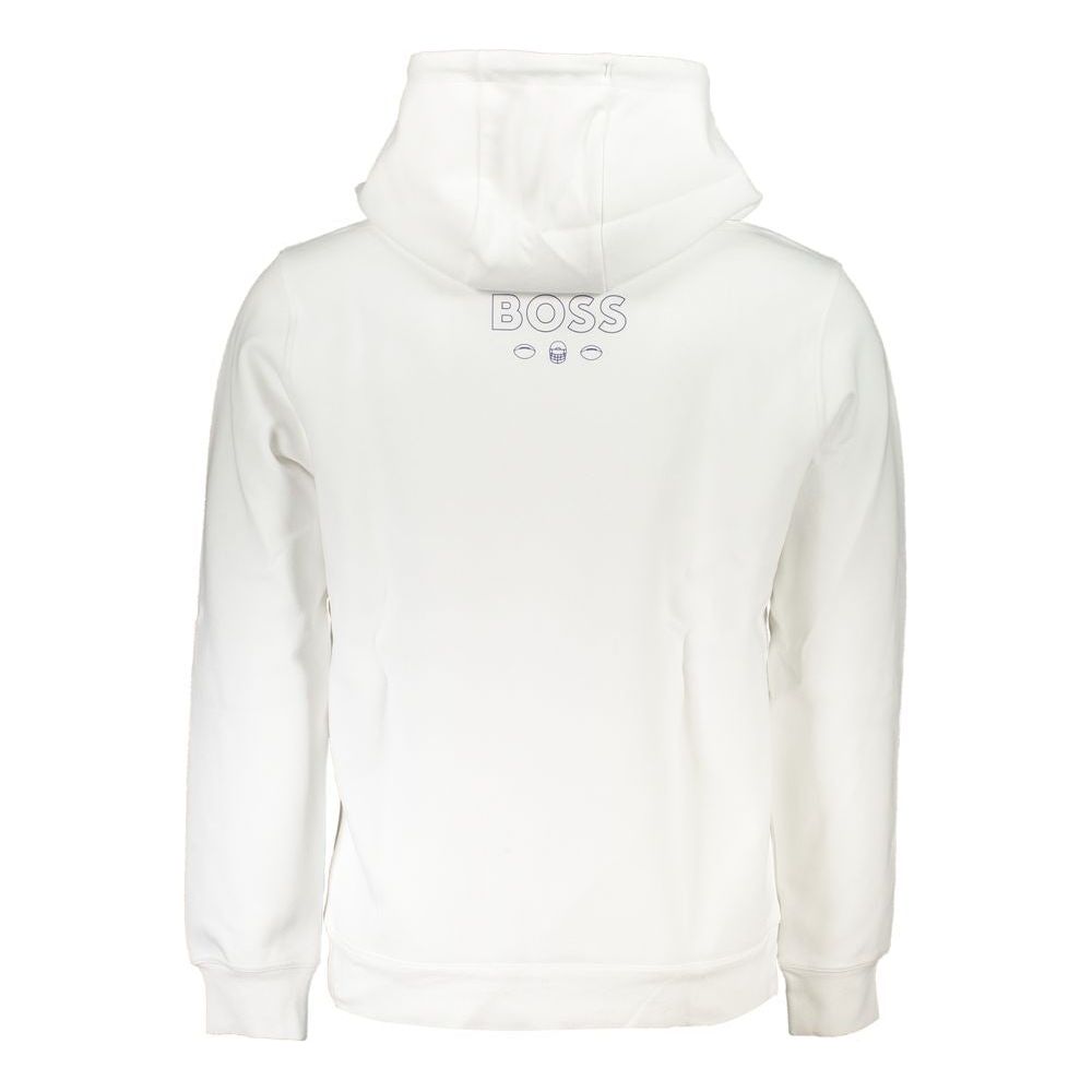 Hugo Boss Sleek White Hooded Sweatshirt for Men Hugo Boss