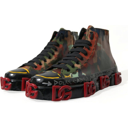 Dolce & Gabbana Multicolor High-Top Sneakers with Luxe Appeal Dolce & Gabbana