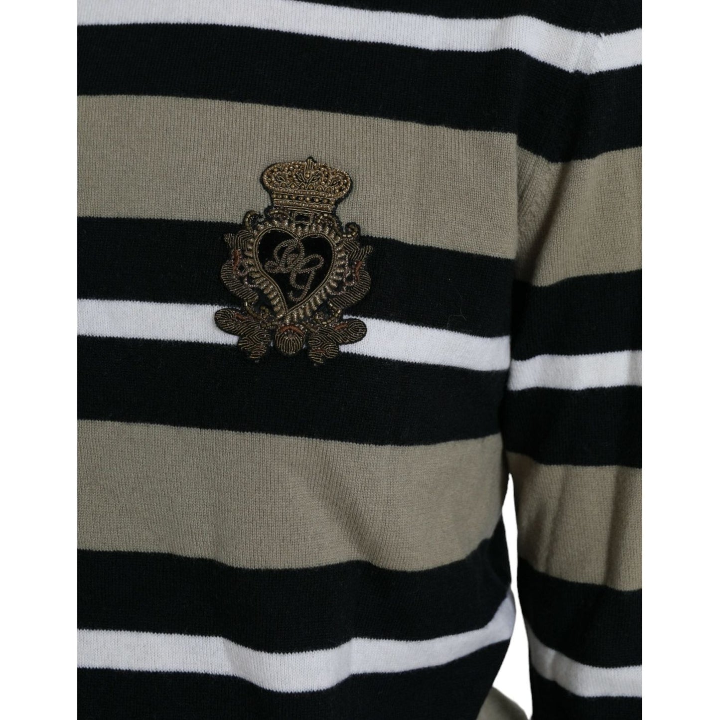 Dolce & Gabbana Elegant Striped Turtleneck Wool Sweater Dolce & Gabbana