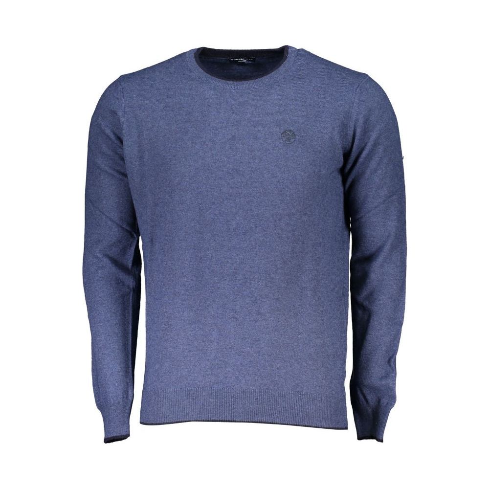 North Sails Blue Crew Neck Sweater with Embroidery Detail North Sails