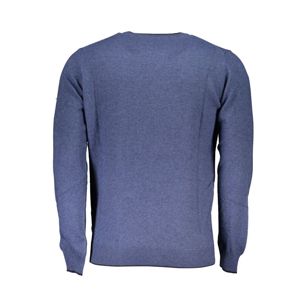 North Sails Blue Crew Neck Sweater with Embroidery Detail North Sails