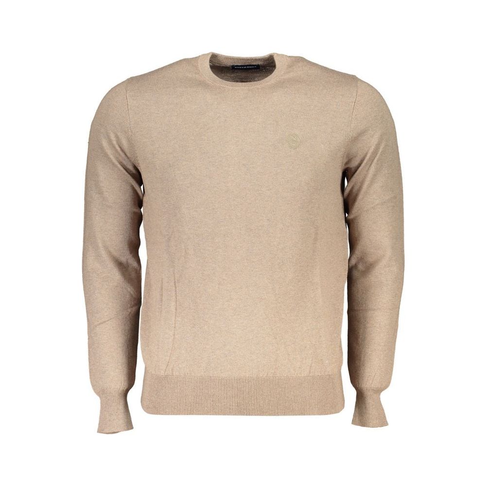 North Sails Beige Crew Neck Embroidered Sweater North Sails