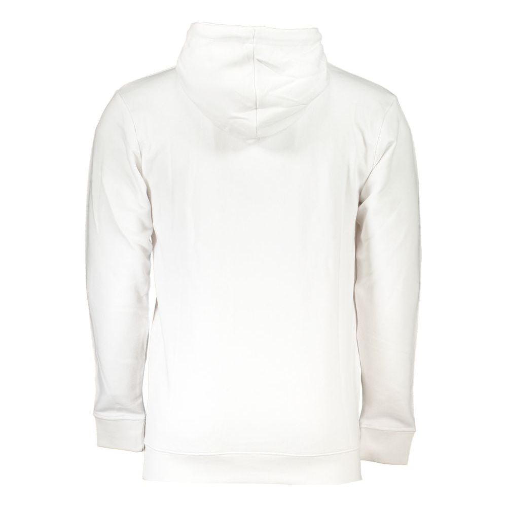 Cavalli Class Chic White Hooded Sweatshirt with Exclusive Print Cavalli Class