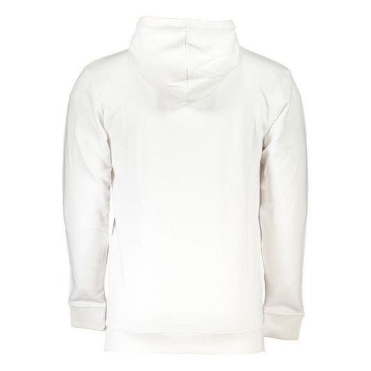 Cavalli Class Chic White Hooded Sweatshirt with Exclusive Print Cavalli Class