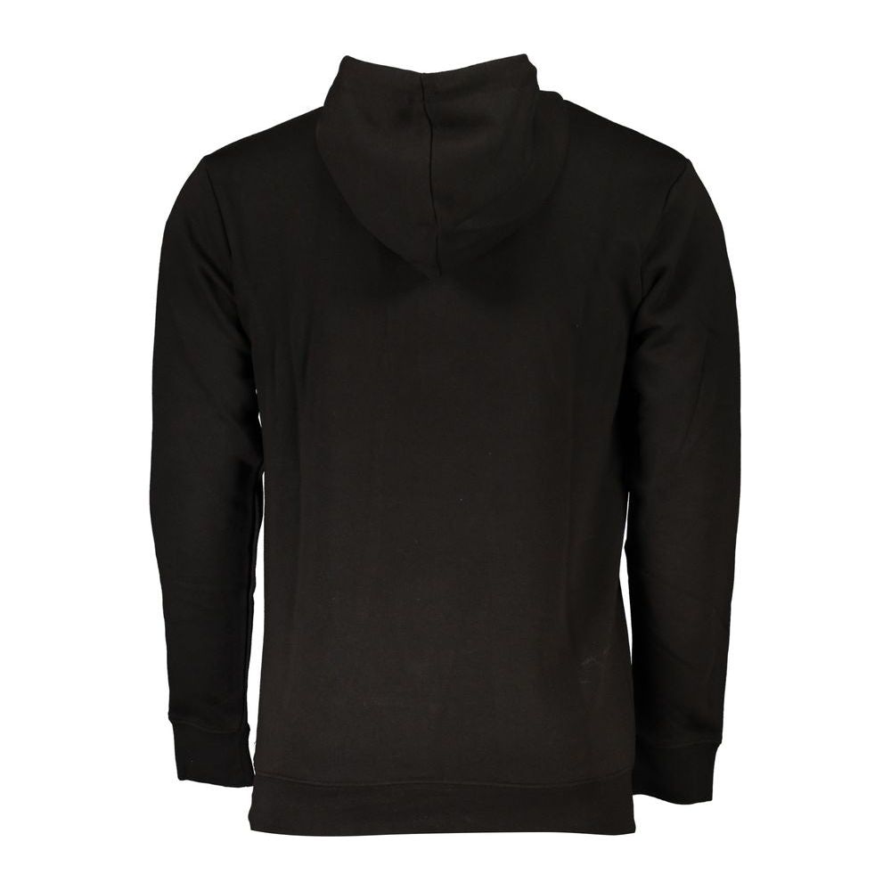 Cavalli Class Sleek Black Hooded Sweatshirt with Logo Cavalli Class