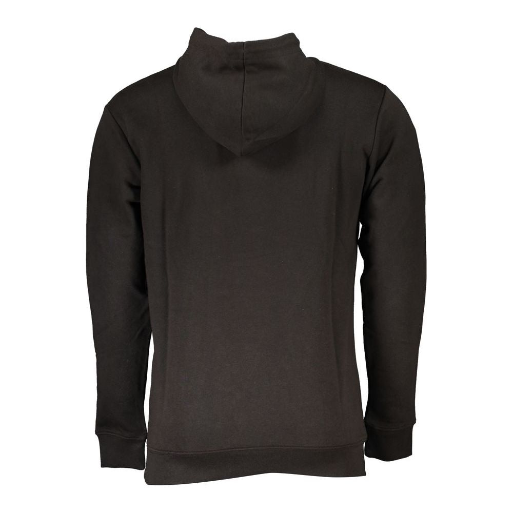 Cavalli Class Sleek Black Hooded Sweater with Logo Cavalli Class