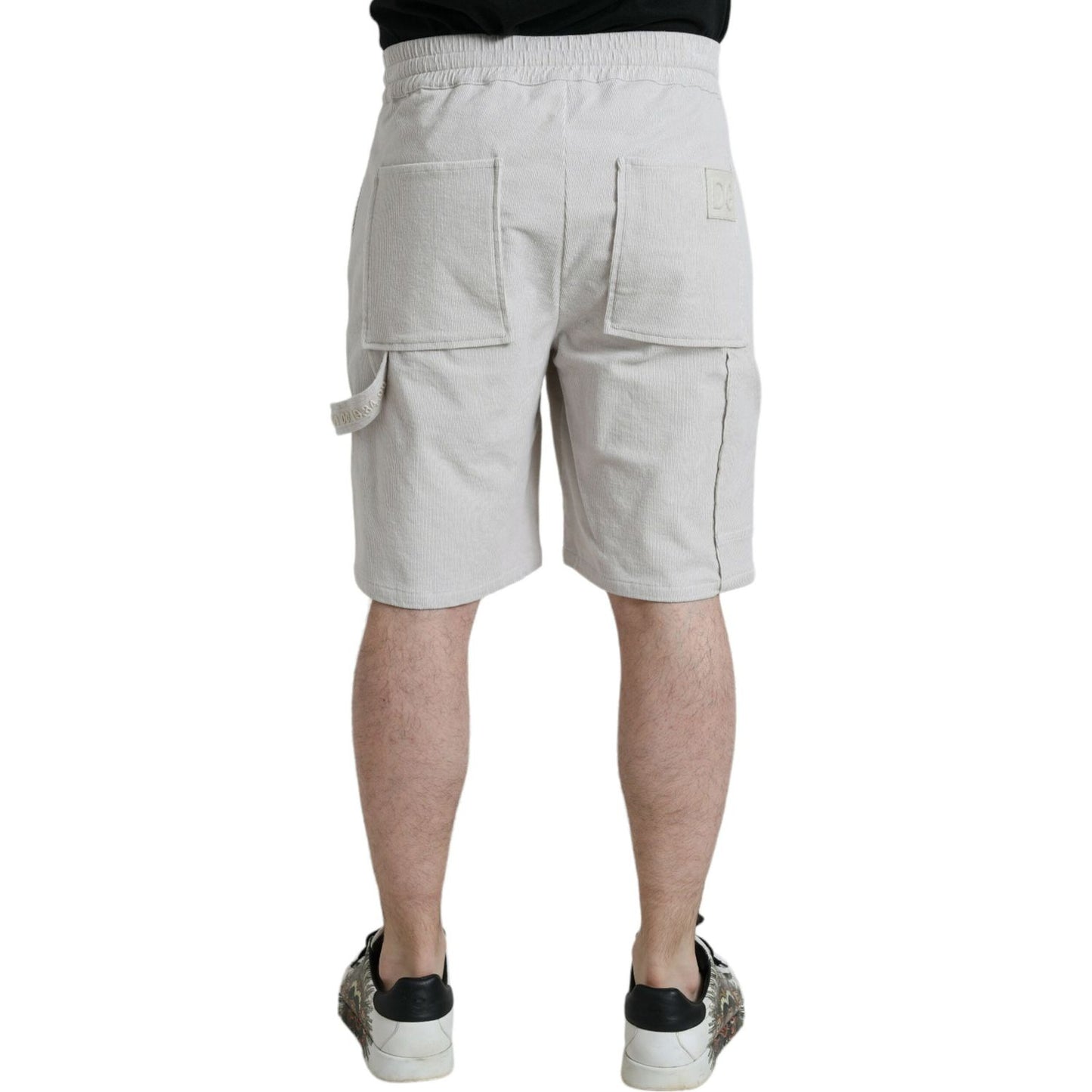 Dolce & Gabbana Beige Cotton Corduroy Men's Bermuda Shorts Dolce & Gabbana