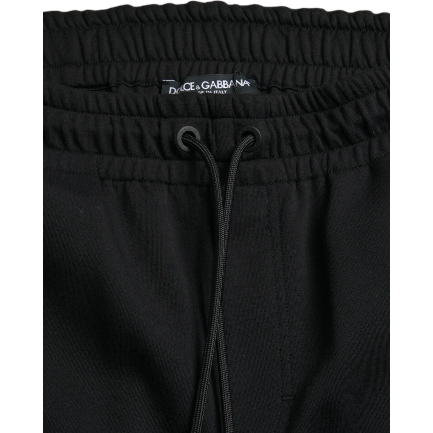 Dolce & Gabbana Elegant Black Jogger Pants - Cotton & Nylon Blend