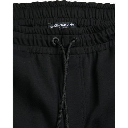 Dolce & Gabbana Elegant Black Jogger Pants - Cotton & Nylon Blend Dolce & Gabbana