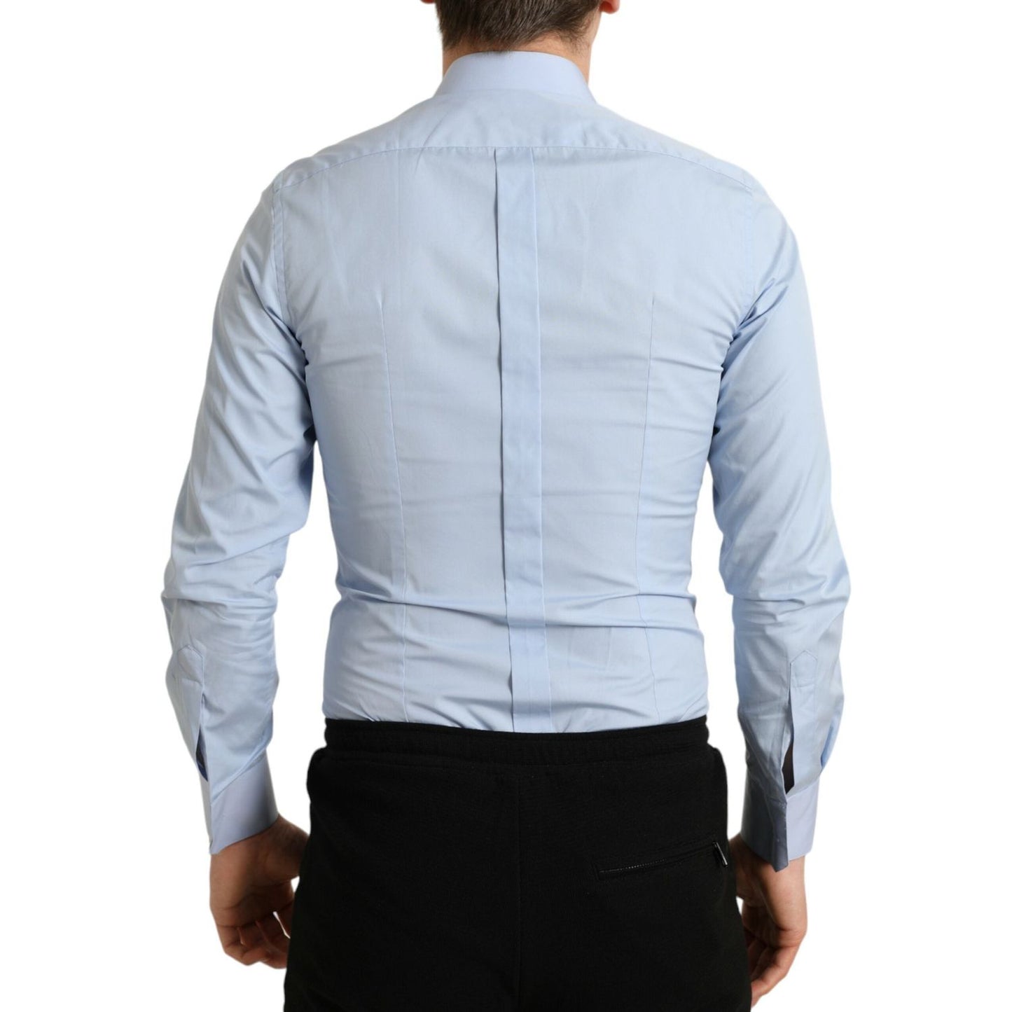 Dolce & Gabbana Elegant Slim Fit Sky Blue Dress Shirt Dolce & Gabbana