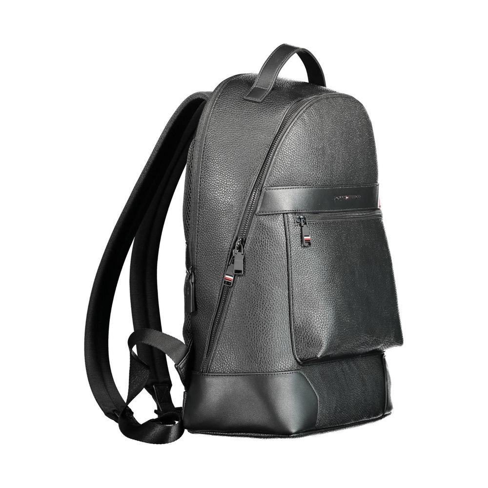 Tommy Hilfiger Chic Black Daily Backpack with Laptop Compartment Tommy Hilfiger