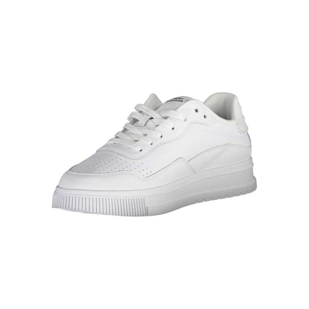 Tommy Hilfiger Classic White Sneakers with Embroidery Detail Tommy Hilfiger