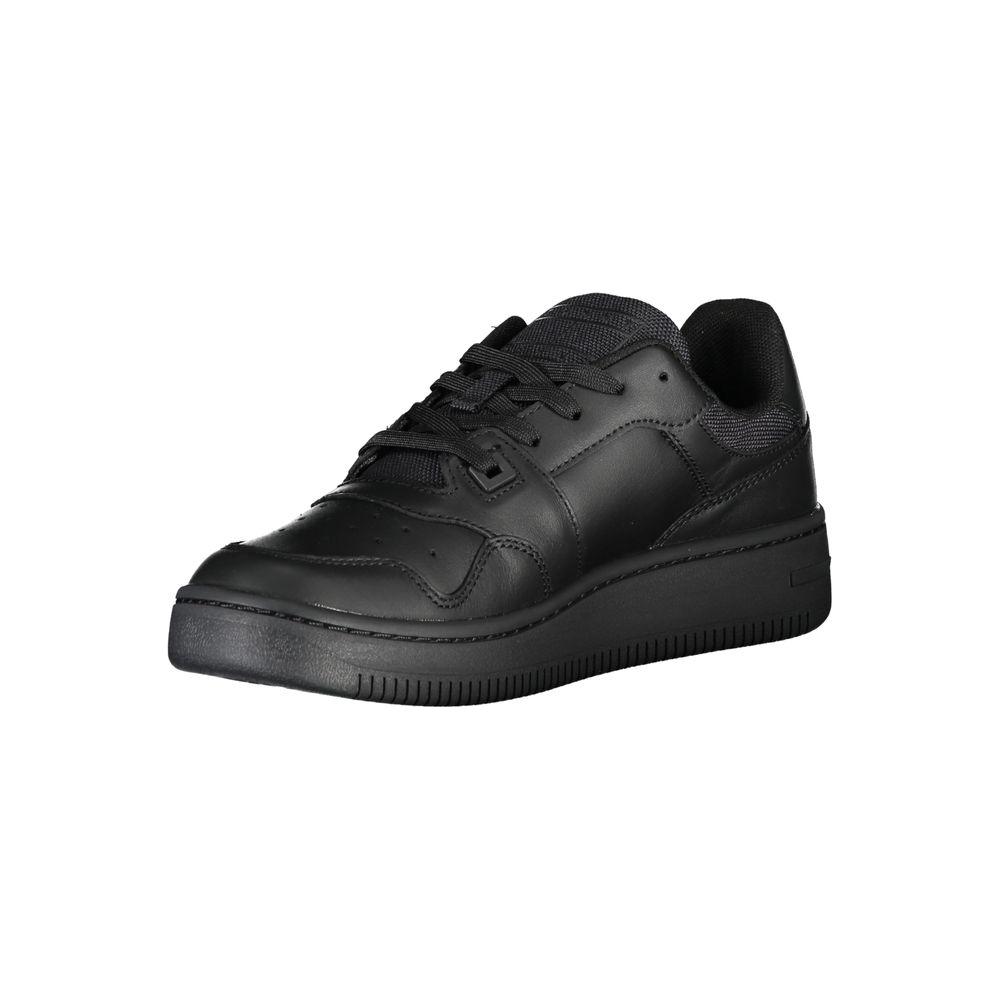 Tommy Hilfiger Chic Black Lace-Up Sneakers Tommy Hilfiger