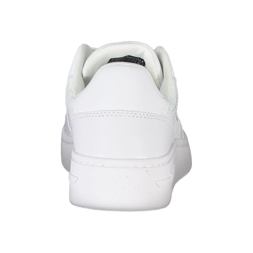 Tommy Hilfiger Chic White Lace-Up Sneakers for Everyday Elegance Tommy Hilfiger