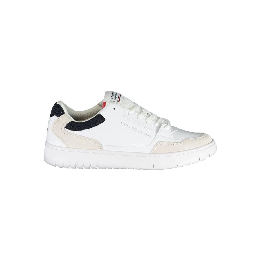 Tommy Hilfiger Sleek White Sneakers with Contrast Accents Tommy Hilfiger