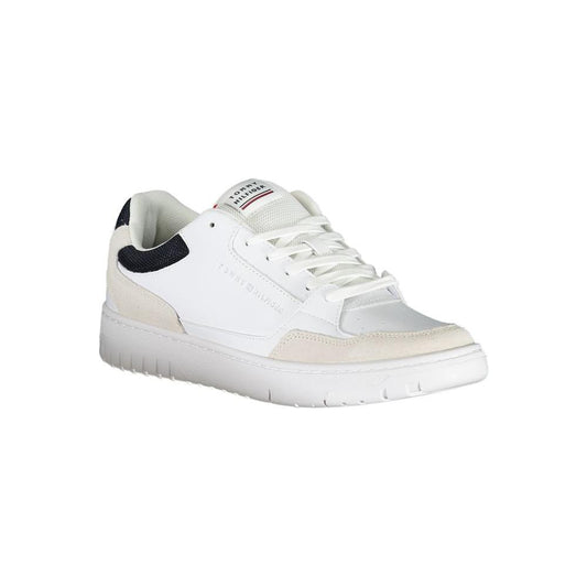 Tommy Hilfiger Sleek White Sneakers with Contrast Accents Tommy Hilfiger