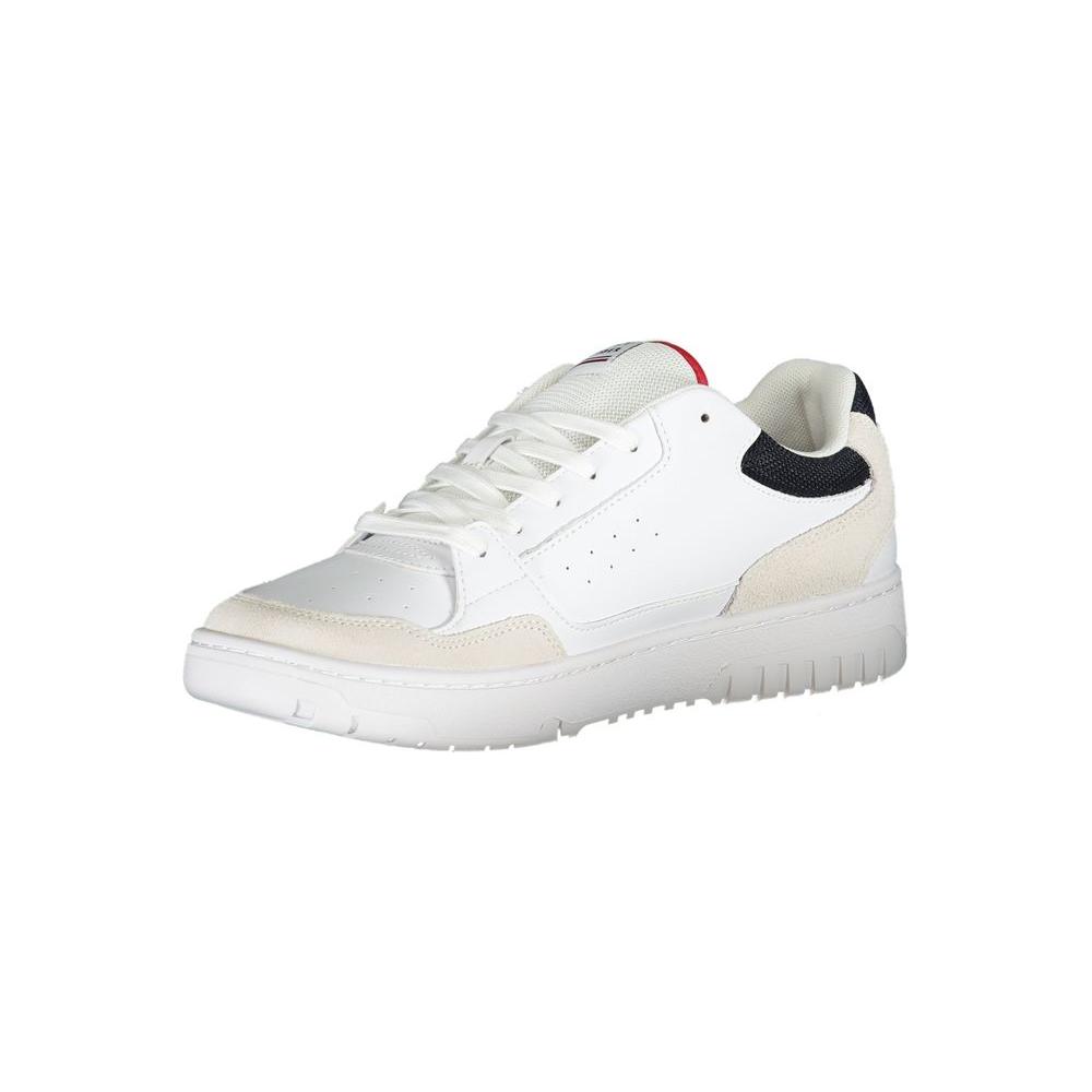 Tommy Hilfiger Sleek White Sneakers with Contrast Accents Tommy Hilfiger