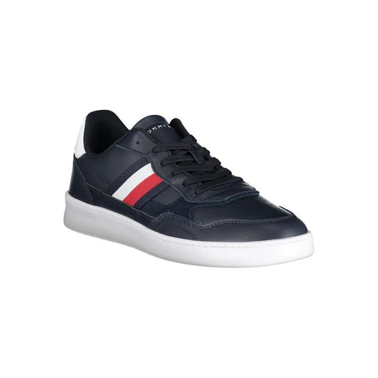 Tommy Hilfiger Sleek Blue Lace-up Sneakers with Logo Detailing Tommy Hilfiger