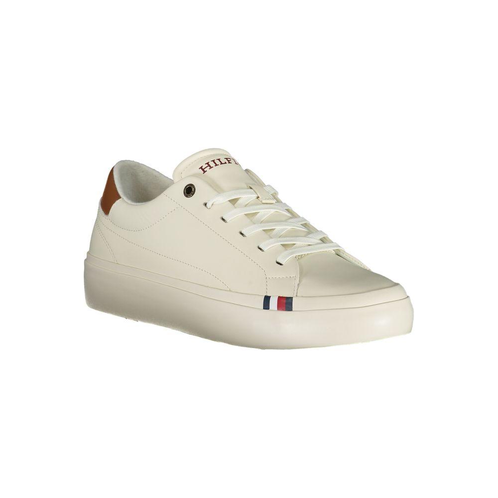 Tommy Hilfiger Sleek White Sneakers with Contrast Details Tommy Hilfiger