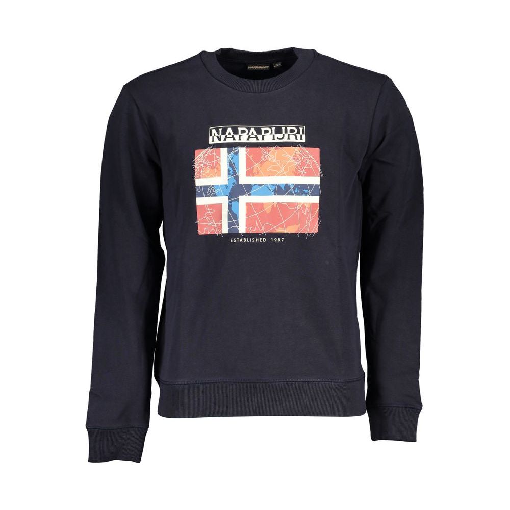 Napapijri Casual Blue Crew Neck Sweatshirt Napapijri