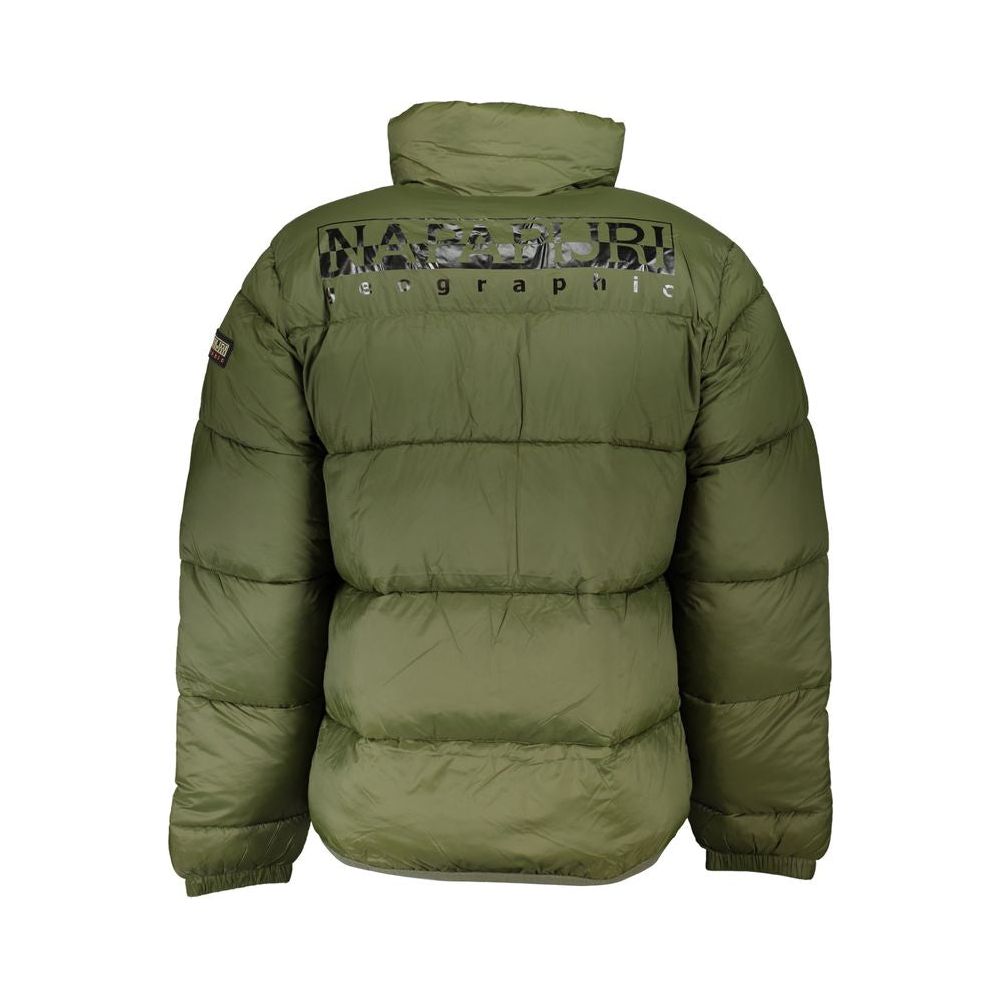 Napapijri Eco-Conscious Green Jacket with Logo Detail Napapijri