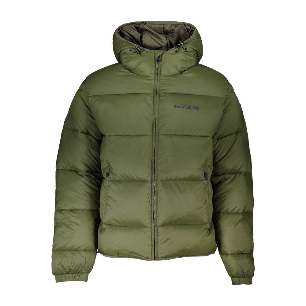 Napapijri Eco-Conscious Green Hooded Jacket Napapijri