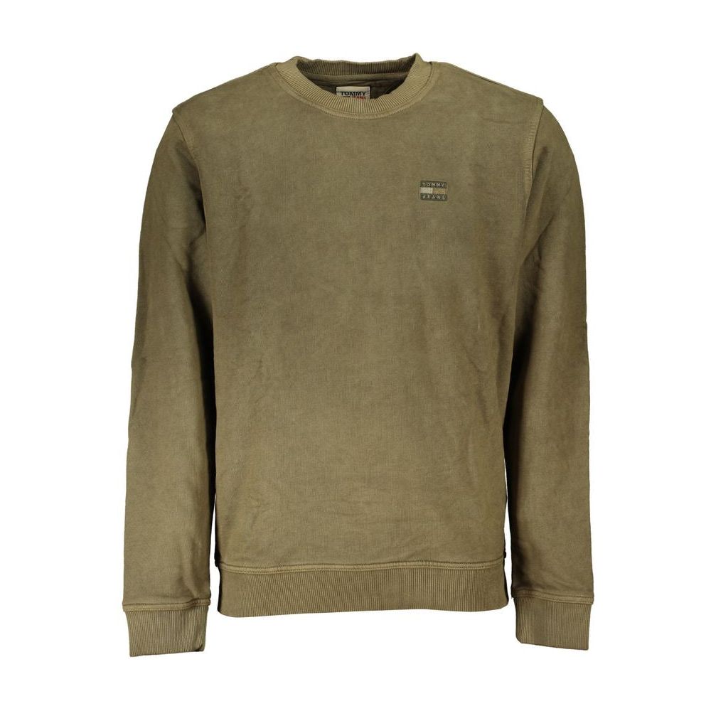 Tommy Hilfiger Green Cotton Men Sweater Tommy Hilfiger