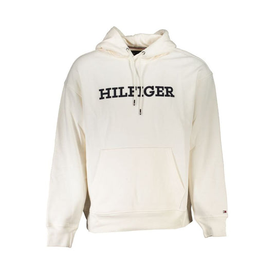 Tommy Hilfiger Elegant White Hooded Sweatshirt Tommy Hilfiger