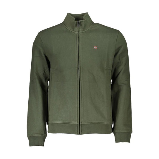 Napapijri Forest Green Fleece Zip Sweatshirt Napapijri