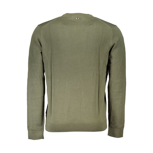 Napapijri Classic Green Crew Neck Cotton Sweater Napapijri