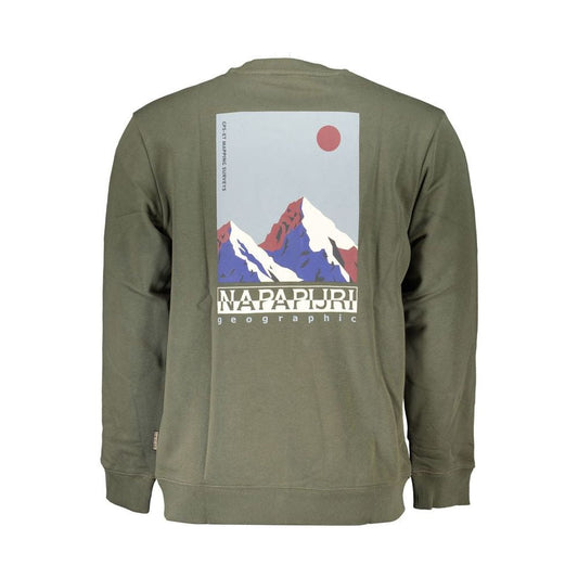 Napapijri Green Fleece Crew Neck Sweatshirt Napapijri