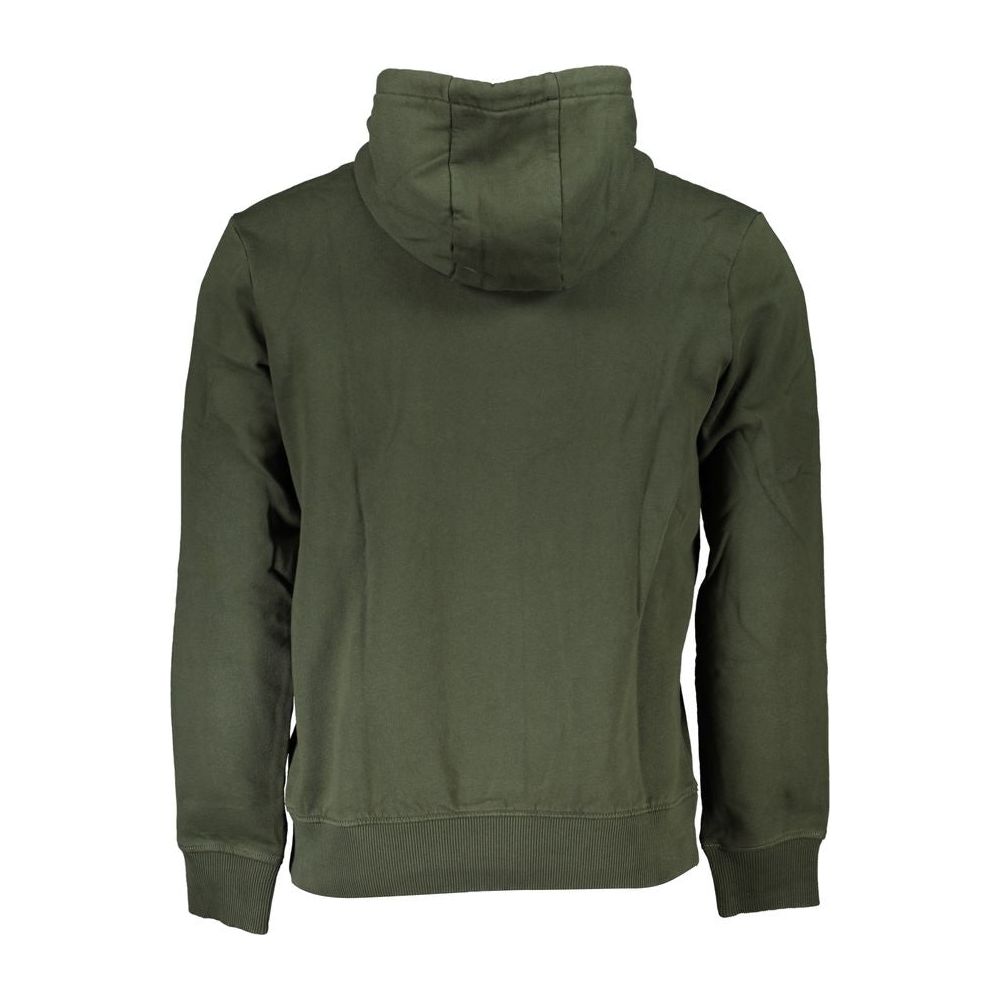 Napapijri Chic Green Fleece Hooded Sweatshirt - Regular Fit Napapijri