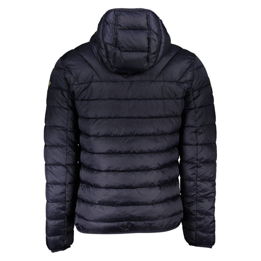 Napapijri Chic Blue Hooded Jacket with Sleek Design Napapijri