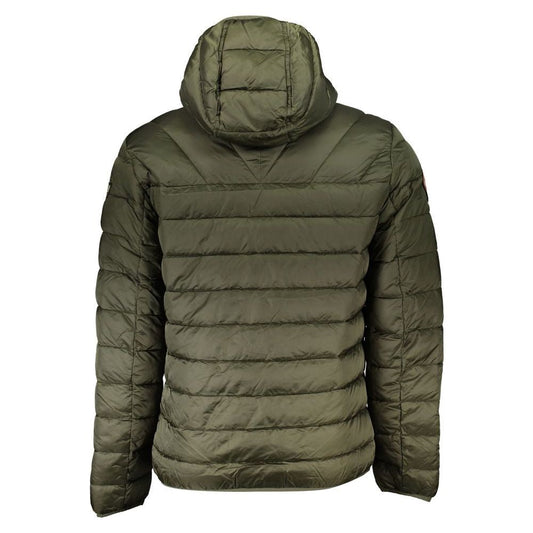 Napapijri Elegant Green Hooded Jacket for Men Napapijri