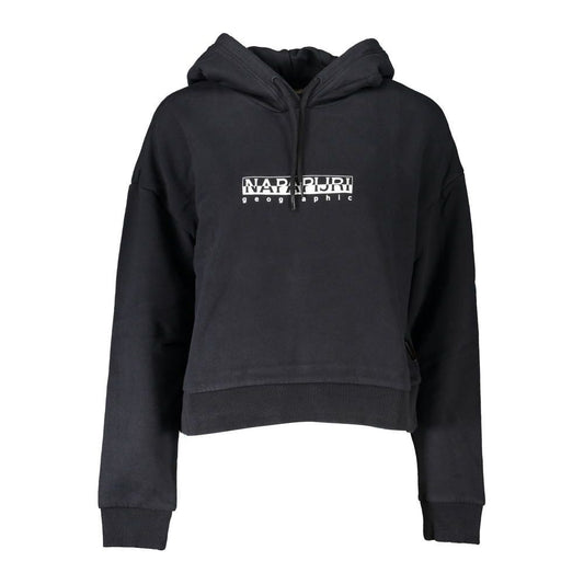 Napapijri Chic Black Fleece Hooded Sweatshirt Napapijri