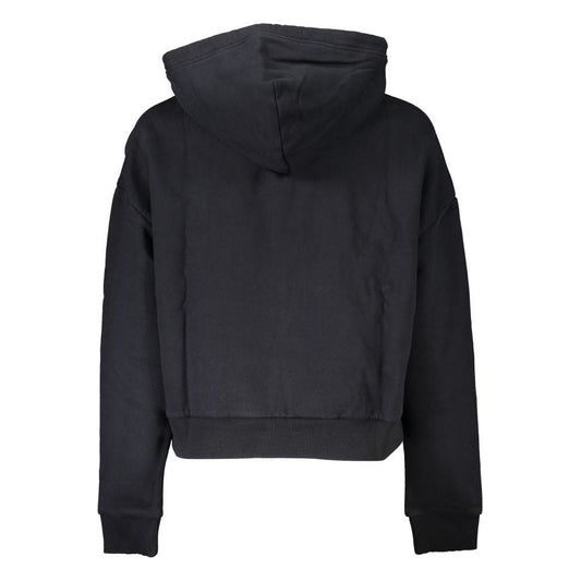 Napapijri Chic Black Fleece Hooded Sweatshirt Napapijri