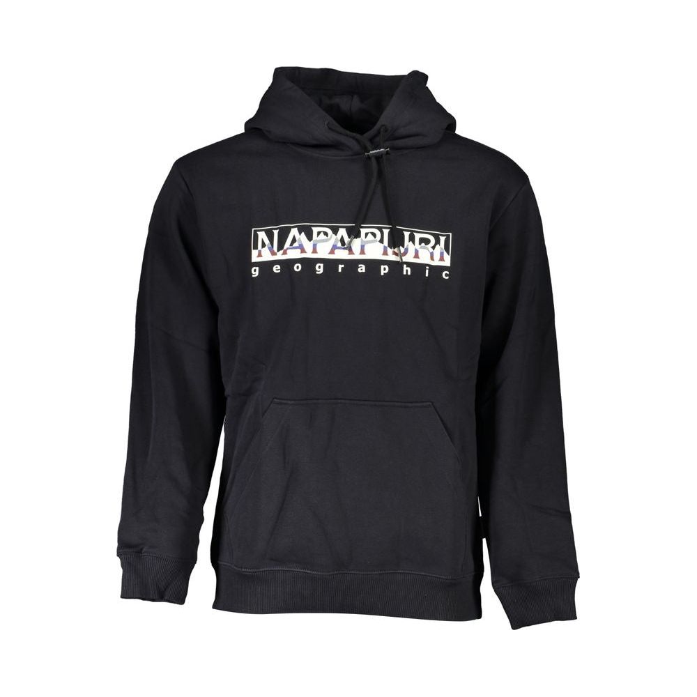 Napapijri Chic Black Hooded Fleece Sweatshirt Napapijri