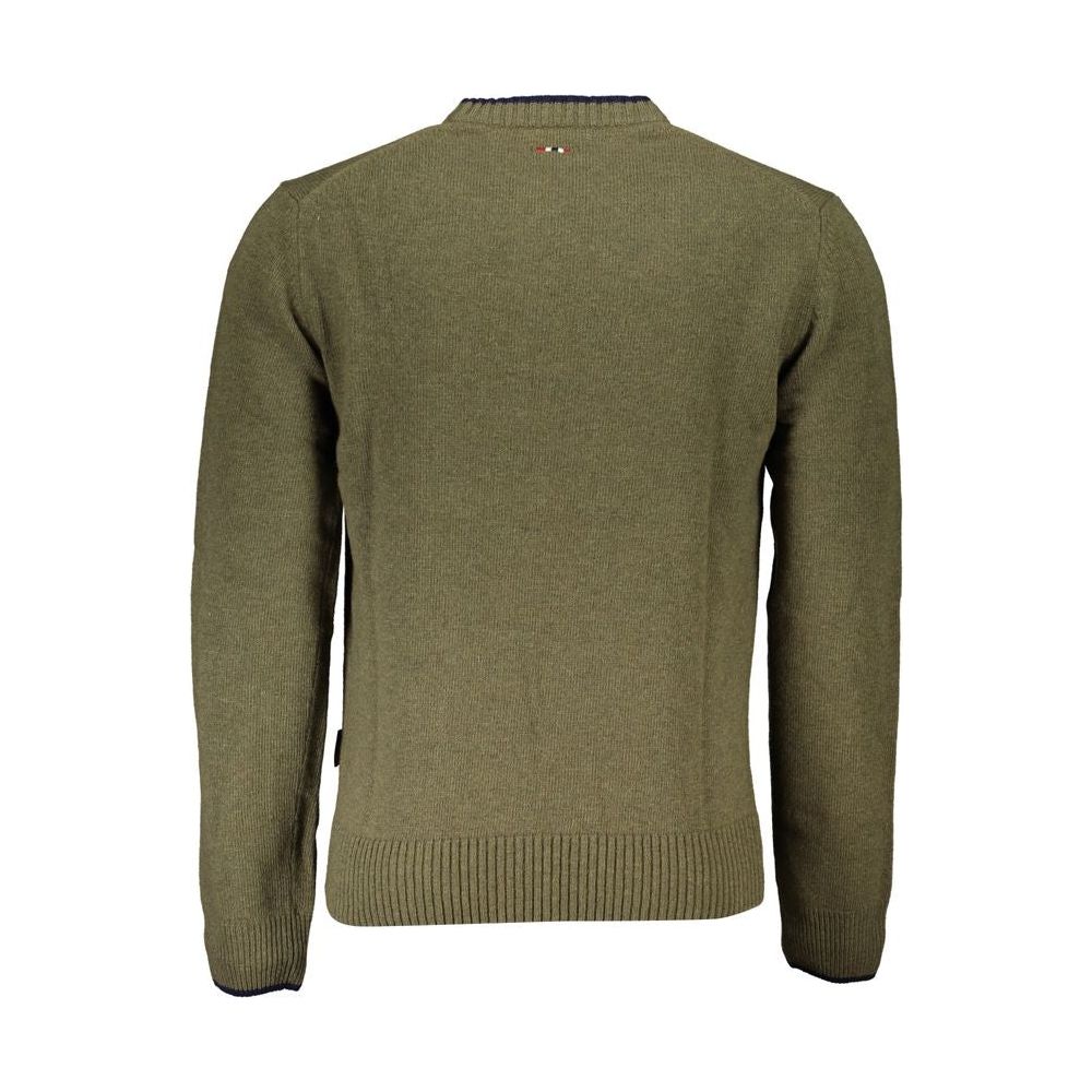 Napapijri Elegant Crew Neck Green Sweater Napapijri