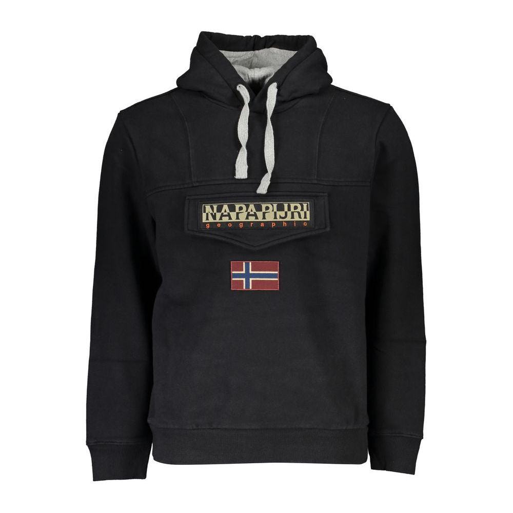 Napapijri Elegant Fleece Hooded Sweatshirt with Embroidery Napapijri