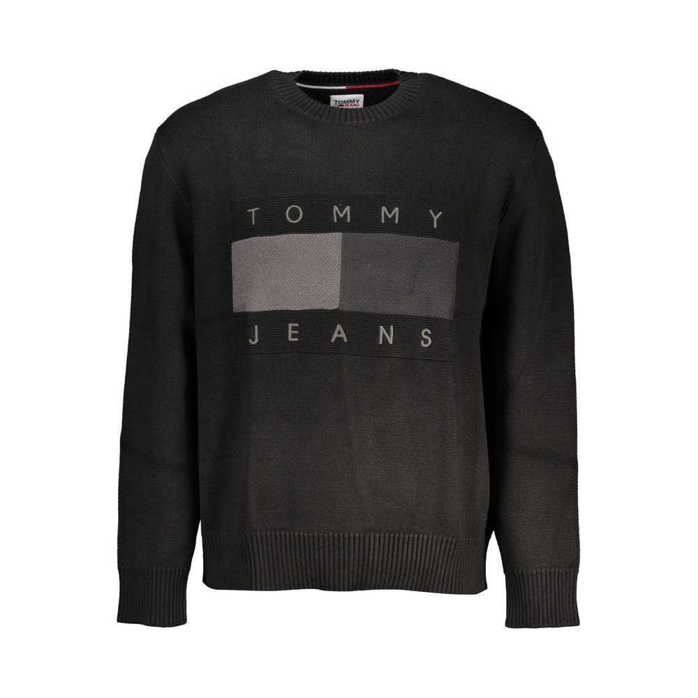 Tommy Hilfiger Elegant Crew Neck Cotton Sweater with Contrast Details Tommy Hilfiger